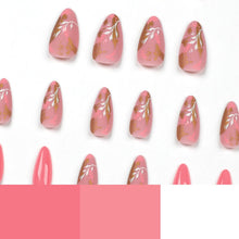 Pink Nails  Gold Foil Nail