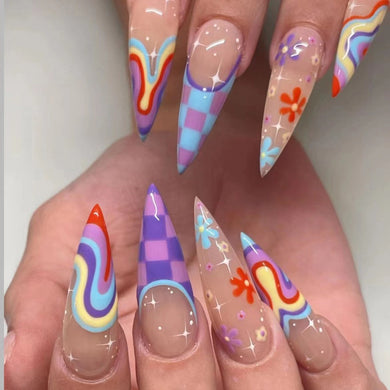 Multi-color Funky Nails