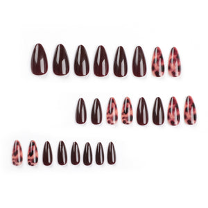 Almond Print Nails