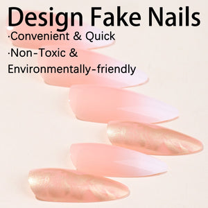 Almond Shaped Gradient Nails