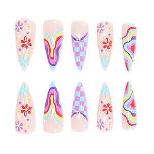 Multi-color Funky Nails